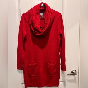 Vince Camuto Vibrant Red Cowl Neck Sweater